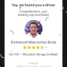 Grab - rude driver, bo 1707 mitsubishi mirage red emmanuel mascarinaz borja